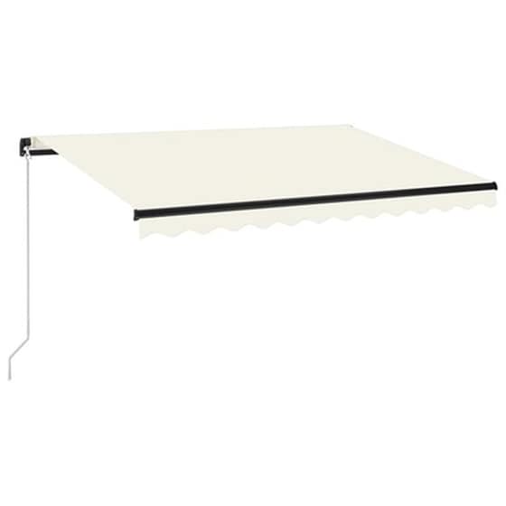 Τέντα Vidaxl Συρόμενη Χειροκίνητη με LED 350x250cm - Κρεμ image 2