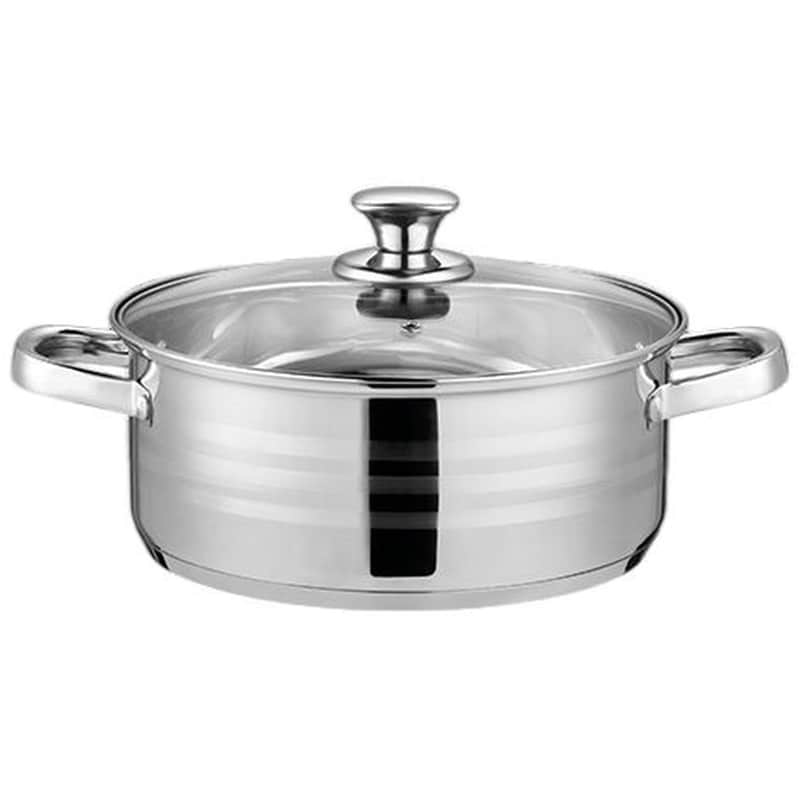 Κατσαρόλα SWISS HAUS Stock Pot 28 cm Ασημί SH-NC28LP