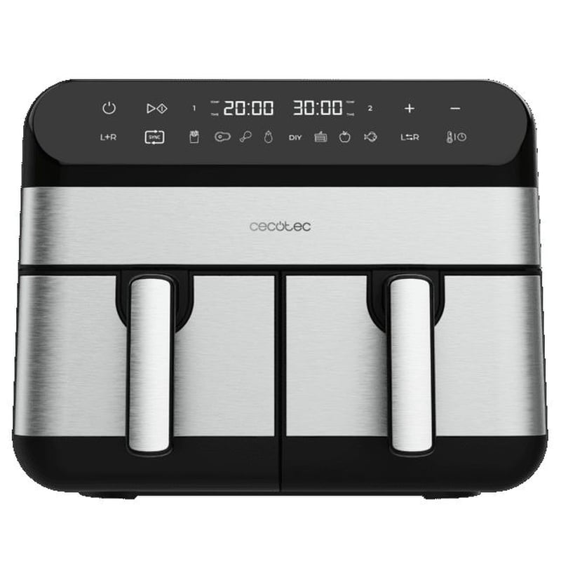 CECOTEC CEC-03489 με Διπλό Αποσπώμενο Κάδο 2800 W 9 L Inox Φριτέζα Αέρος