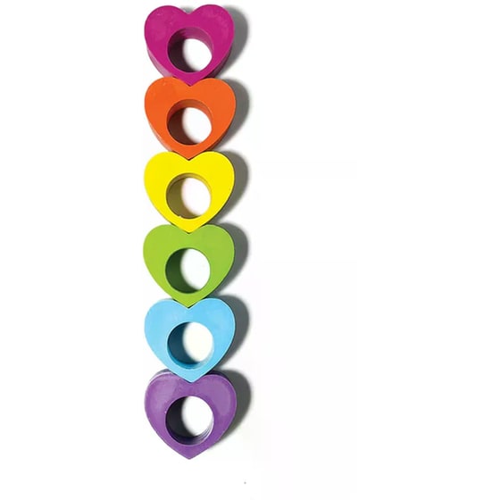 Κηρομπογιές Ooly Δαχτυλίδια Καρδιές 6 Τεμάχια image 2