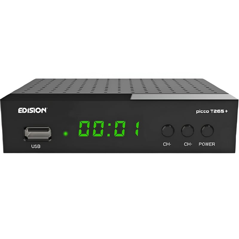 EDISION Ψηφιακός Δέκτης Edision Picco T265+ Mpeg-4 - Μαύρος