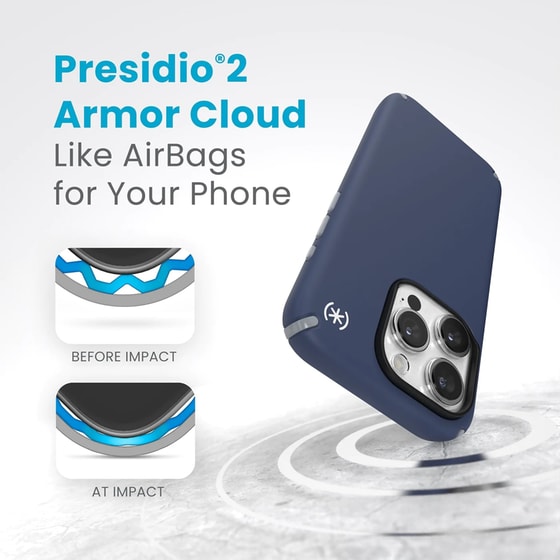 Θήκη Apple iPhone 15 Pro - Speck Presidio2 Pro MagSafe - Coastal Blue/Dust Grey image 2