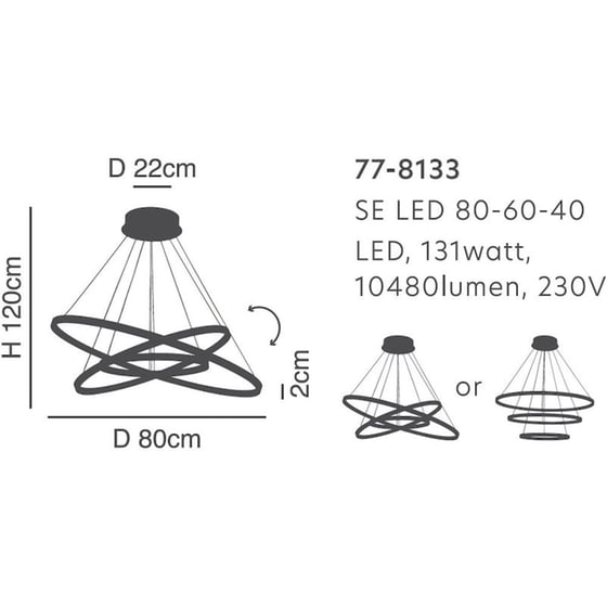 Φωτιστικό Οροφής Led Dimmable Homelighting Morelli 77-8133 από Αλουμίνιο - Λευκό image 3