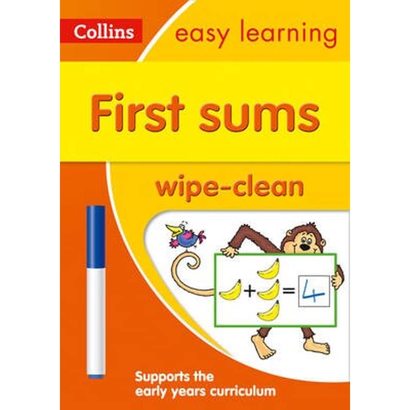 First Sums Age 3-5 Wipe Clean Activity Book