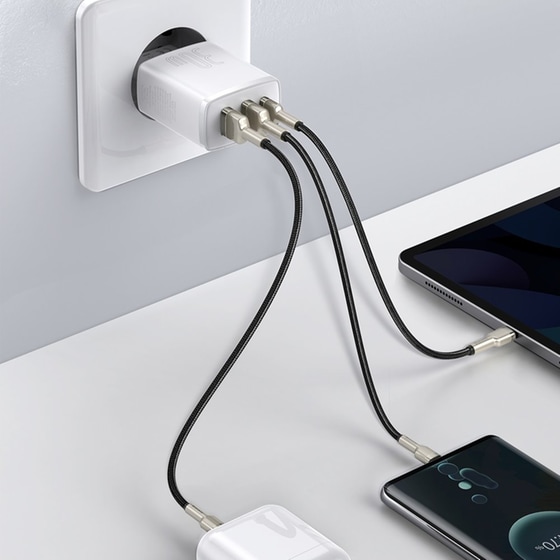 Φορτιστής Πρίζας Baseus CCXJ-E02 Usb-C/2xUsb 30W - White image 5