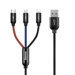 Καλώδιο Baseus USB Male σε Lightning / Type-C / micro USB Male - 1.2m