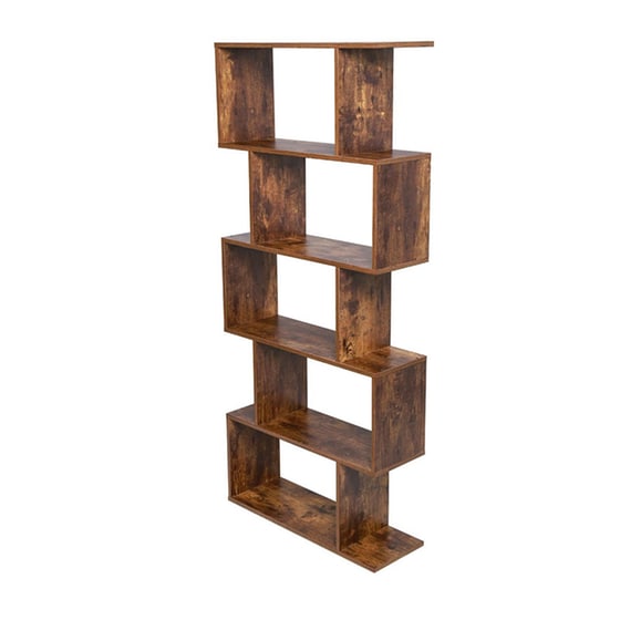 Βιβλιοθήκη Bakaji 8054143000818 από MDF 70x24x150 cm - Καφέ image 1
