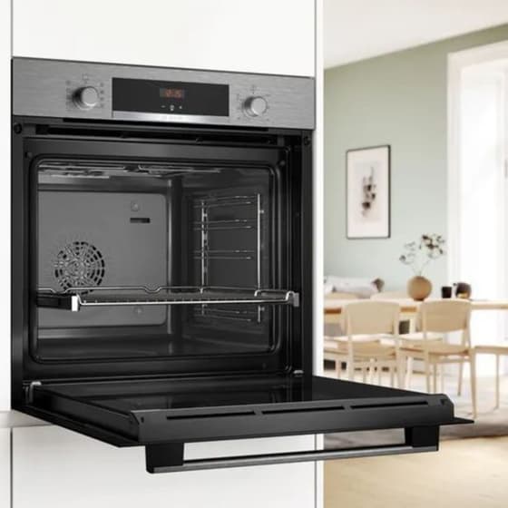 BOSCH HBA534ES4 & PKE645BA2E 71 Lt Inox Eντοιχιζόμενο Σετ Φούρνος και Εστία image 3