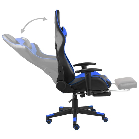 Gaming Καρέκλα Γραφείου VIDAXL 20496 από PVC - Μπλε image 5