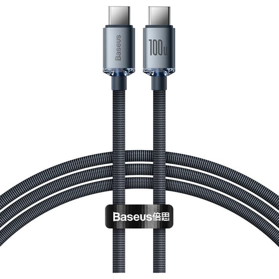 Καλώδιο δεδομένων Baseus Crystal Shine Series Usb-C to Usb-C 2m - Black image 0