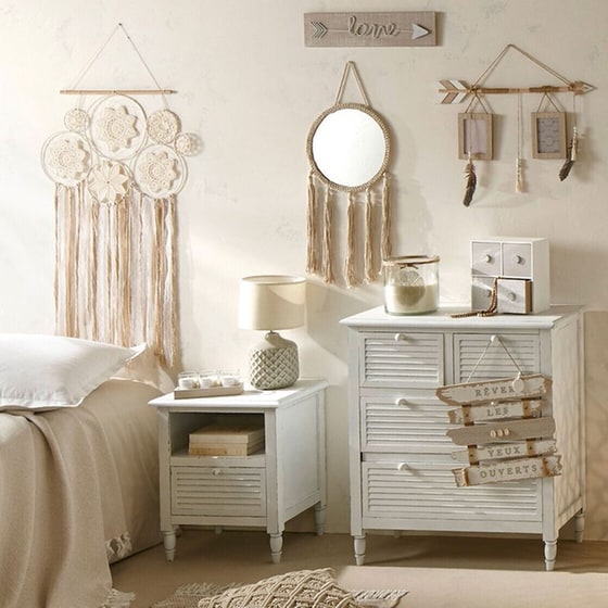 Διακοσμητικό Τοίχου Spitishop A-s Ete 162307  Υφασμάτινο 59x107cm - Εκρού image 1