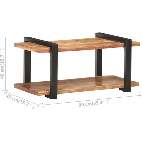 Έπιπλο Τηλεόρασης VidaXL από Ξύλο 90x40x40cm - Καφέ/Μαύρο image 10