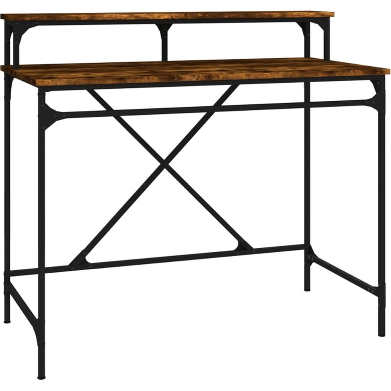 Γραφείο VidaXL από Επεξεργασμένο Ξύλο 100x50x90 cm - Καπνιστή Δρυς