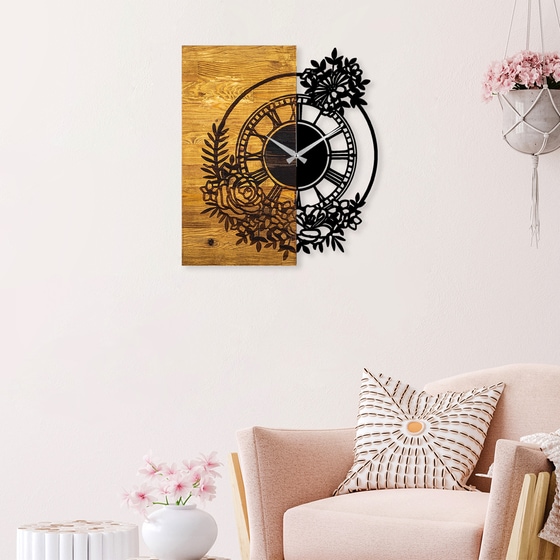 Αναλογικό Ρολόι 24Mall 58x3x51 cm - Καφέ/Μαύρο image 1