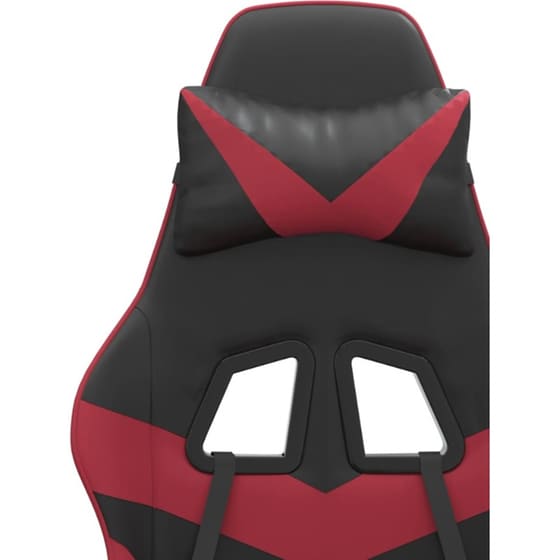 Καρέκλα Gaming VIDAXL 3143861 με Υποπόδιο από Τεχνητό Δέρμα - Μαύρο image 7