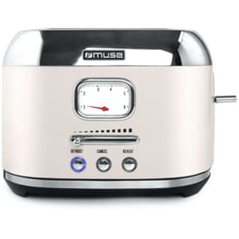 MUSE MS-120 SC 2 Θέσεων 1000W Κρεμ Φρυγανιέρα