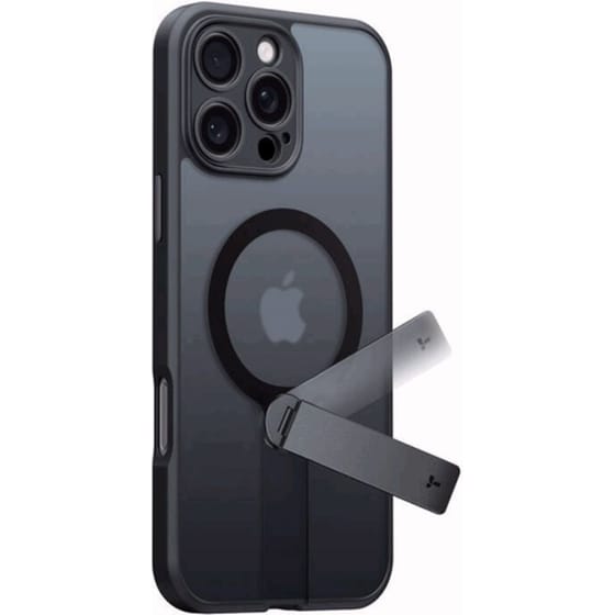 Θήκη Apple iPhone 16 - Torras Pstand Spin Case Ημιδιάφανη με MagSafe & KickStand - Black image 0