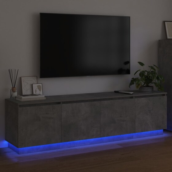 Έπιπλο Τηλεόρασης VidaXL με LED 180 x 38 x 49 cm - Γκρι Σκυροδέματος image 4