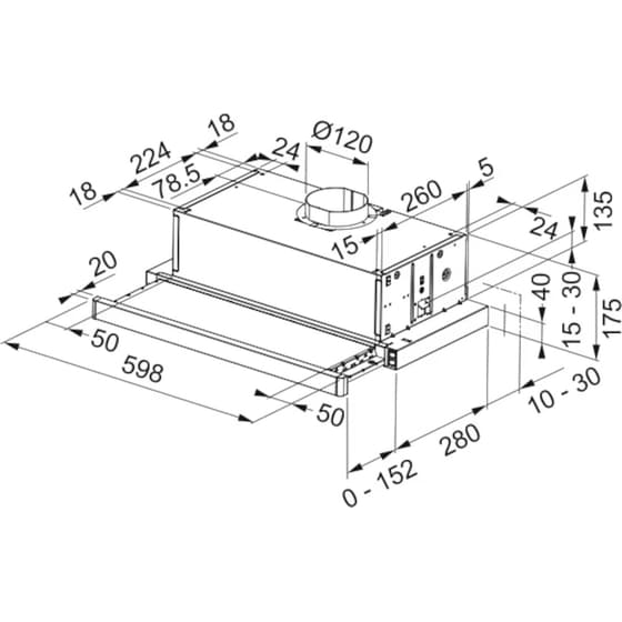 FRANKE FLEX ECO FTC 632L BK 60 cm Μαύρο Απορροφητήρας Συρόμενος image 2