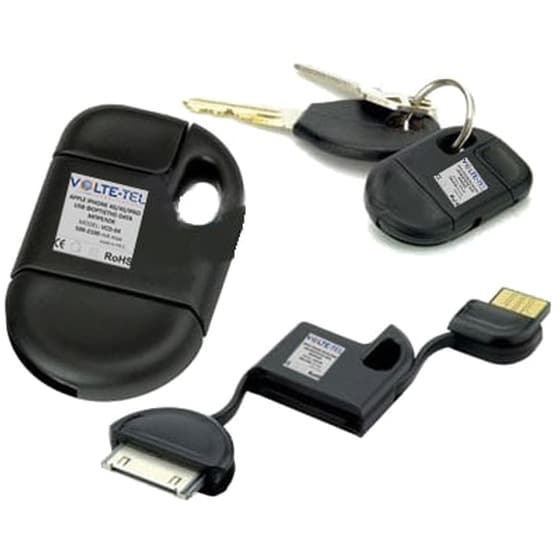 Καλώδιο δεδομένων Volte-tel Vcd-04 Μπρελόκ Usb to 30-pin - Black image 0