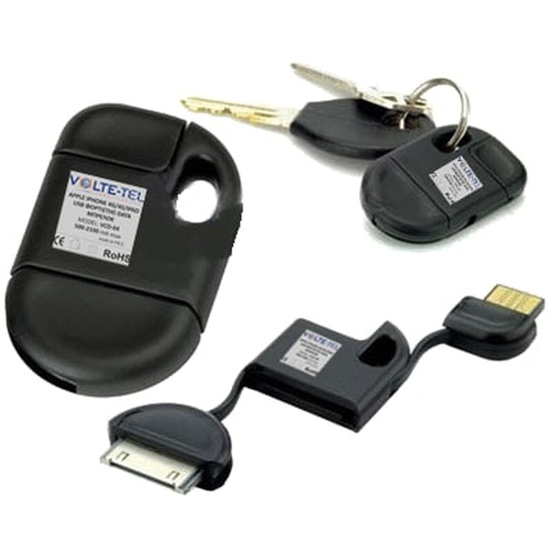 VOLTE-TEL Καλώδιο δεδομένων Volte-tel Vcd-04 Μπρελόκ Usb to 30-pin - Black