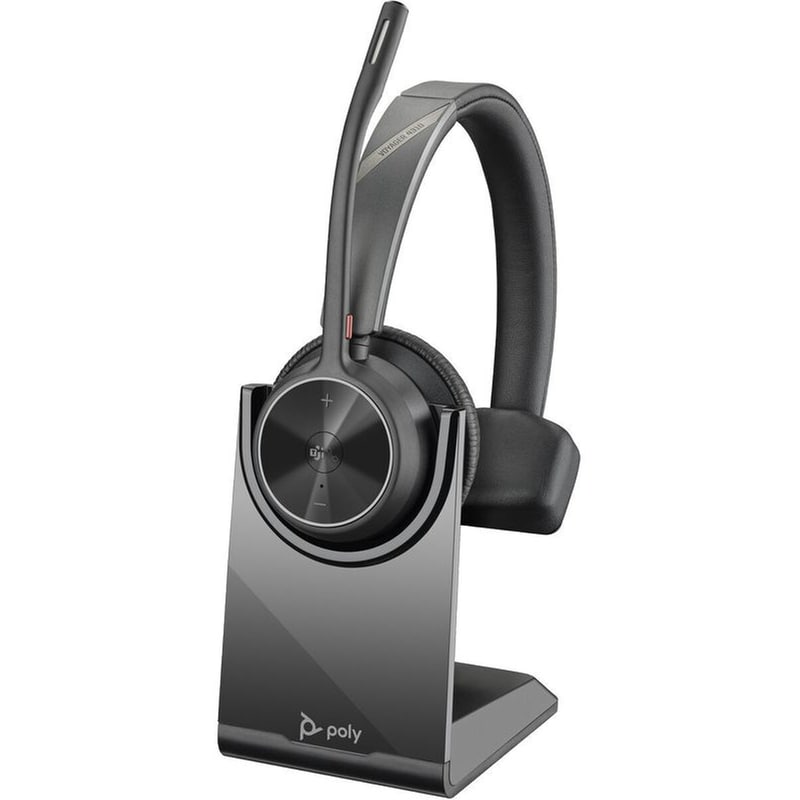 POLY Ασύρματα Ακουστικά με Μικρόφωνο Poly Voyager 4310 UC - Μαύρο