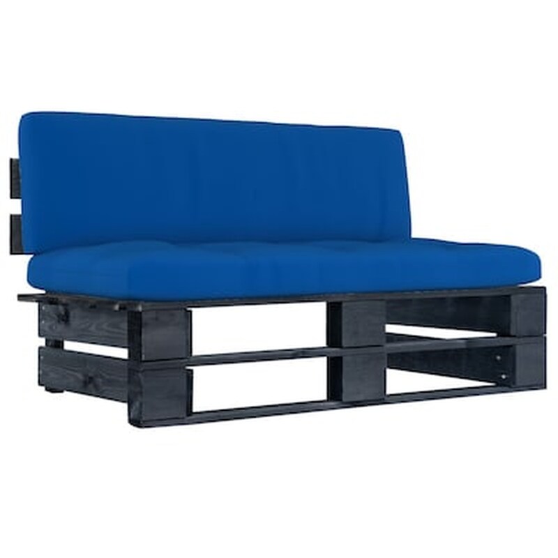 Καναπές Κήπου VidaXL Μεσαίος από Εμποτισμένο Ξύλο Πεύκου 110x65x55 cm - Μπλε VIDAXL