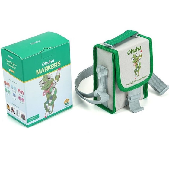 Μαρκαδόροι Σχεδίου Ohuhu&nbsp;Honolulu Διπλή&nbsp;Μύτη&nbsp;Brush & Chisel&nbsp;(24 Τεμάχια) image 2