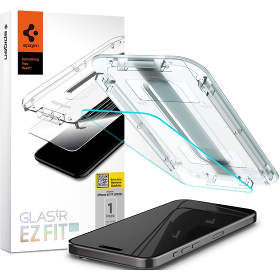 Προστατευτικό οθόνης Apple iPhone 15 Pro - Spigen Glas.tR EZ Fit HD 0.2mm 9H image 0