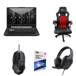 Asus TUF Gaming A15 15.6 " FHD IPS (Ryzen 5-7535HS/16 GB/512GB SSD/GeForce RTX 3050/Win11Home) + Trust GXT 109 Felox + Trust GXT 415 Zirox + White Shark King's Throne + Antivirus Bitdefender