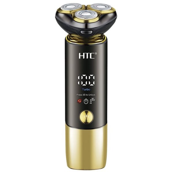HTC GT-699 Ξυριστική Μηχανή Επαναφορτιζόμενη Μαύρο Χρυσό image 0