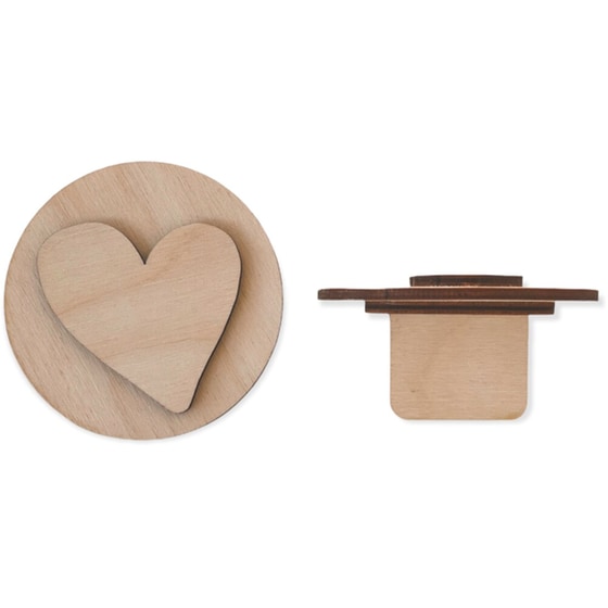 Σφραγίδα Ξύλινη Καρδιά (1 Τεμάχιο) image 1