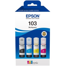 Epson 103 Κυανό / Ματζέντα / Κίτρινο / Μαύρο Πακέτο 4 Μελανιών Εκτυπωτή C13T00S64A