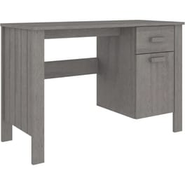 Γραφείο VidaXL Hamar από Μασίφ Ξύλο Πεύκου 113x50x75 cm - Ανοιχτό Γκρι