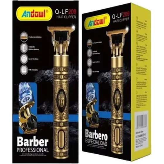 ANDOWL Q-LF209 Κουρευτική Μηχανή  Επαναφορτιζόμενη Χρυσή image 1