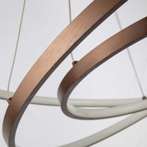 Φωτιστικό Οροφής Led Dimmable Homelighting Morelli 77-8131 από Αλουμίνιο - Καφέ image 2