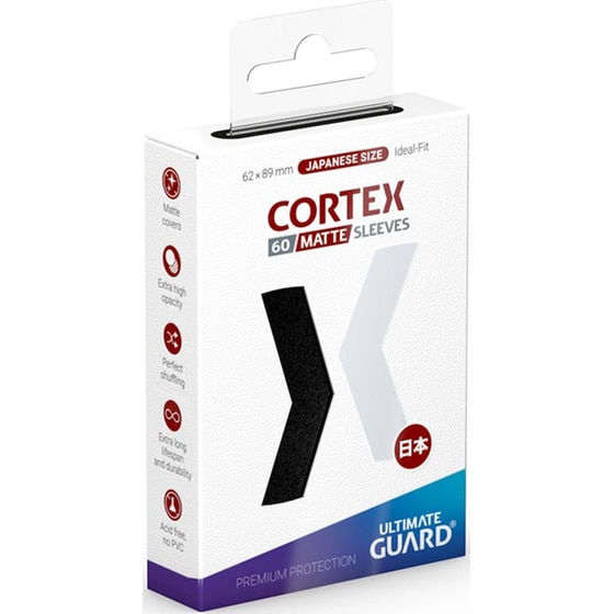 Ultimate Guard Cortex Card Sleeves Japanese Small Size - Matte Black (60 Sleeves) image 0