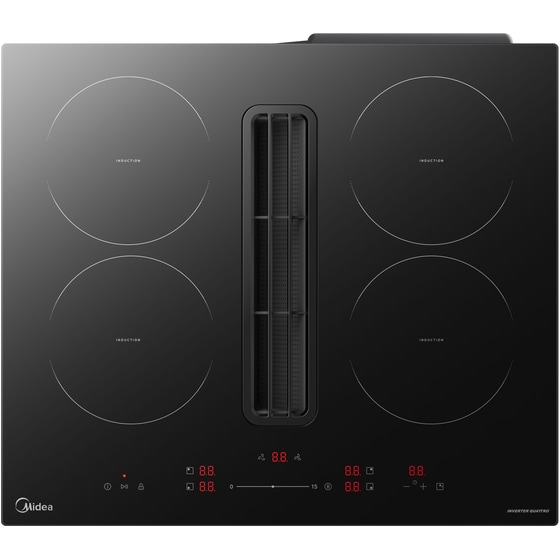 MIDEA MIH742FY18K0Y 60 cm Μαύρο Εστία Επαγωγική Αυτόνομη με Ενσωματωμένο Απορροφητήρα image 0