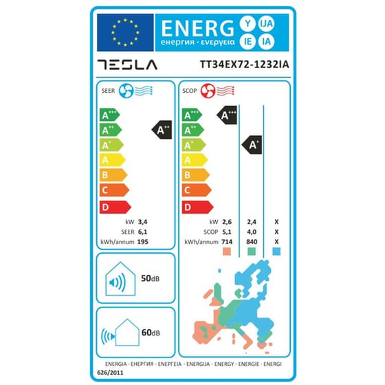 TESLA Element TT34EX72-1232IA Κλιματιστικό 12.000 BTU Α++/Α+++ image 4