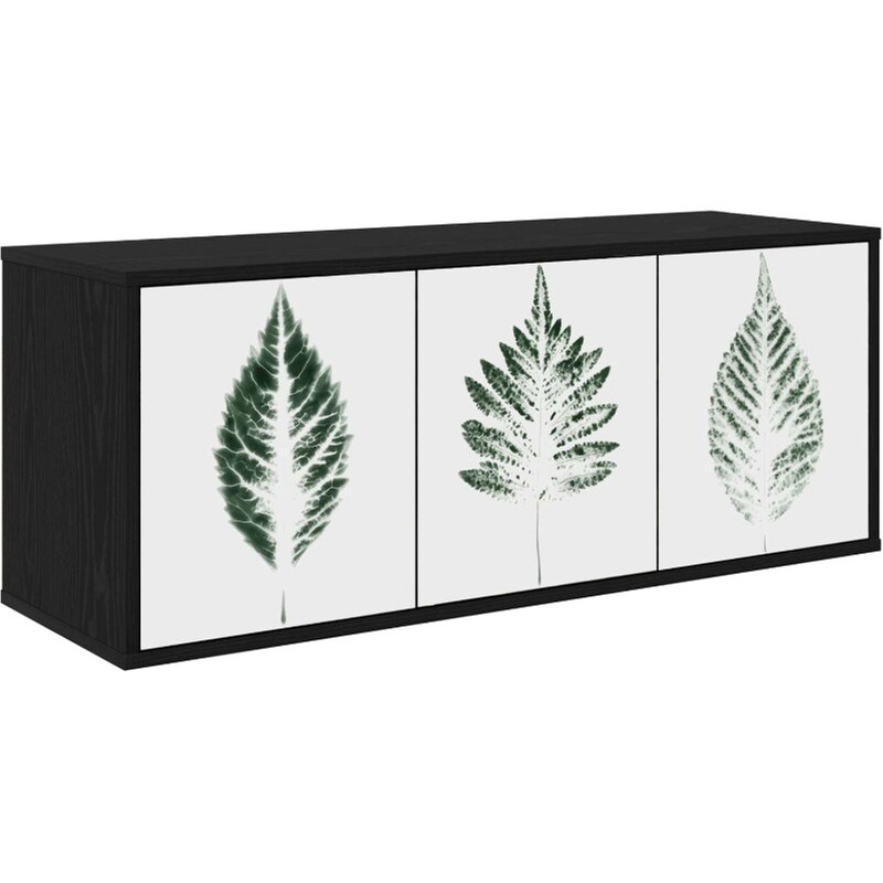 Έπιπλο Τηλεόρασης VidaXL HANAU Επιτοίχιο 102 x 33 x 40 cm - Μαύρη Δρυς