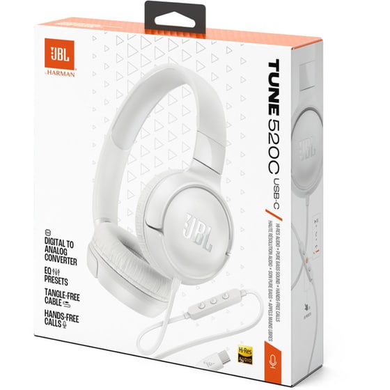 JBL Tune 520C Ενσύρματα Ακουστικά USB-C  - Λευκό image 9