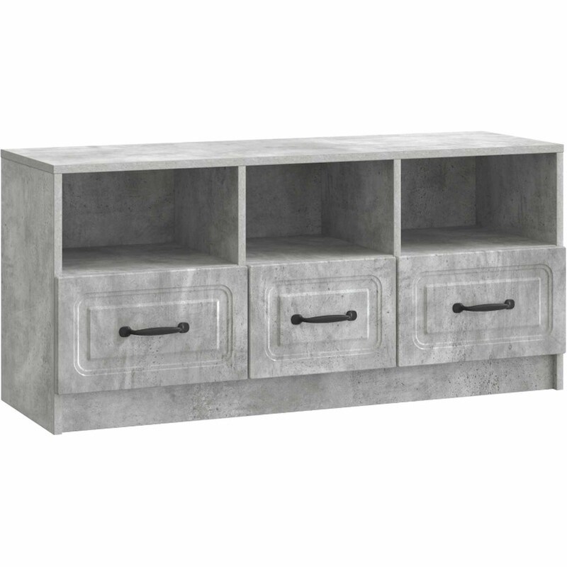 Έπιπλο Τηλεόρασης VidaXL με Συρτάρι 102x34.5x47 cm - Γκρι Σκυροδέματος