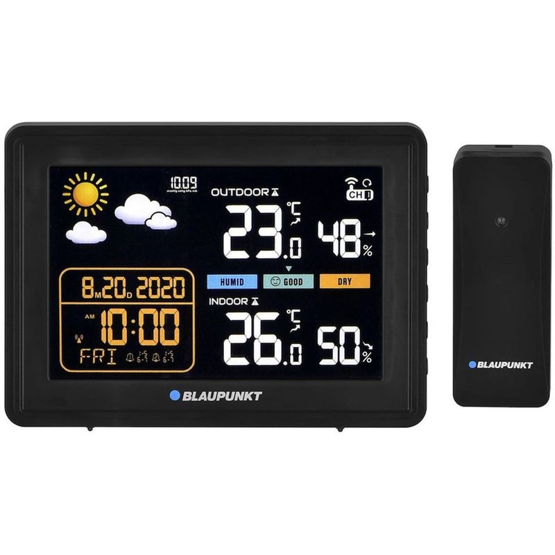 BLAUPUNKT Μετεωρολογικός Σταθμός Blaupunkt WS30BK Ασύρματος - Μαύρο