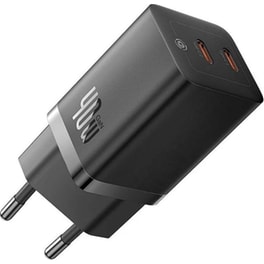 Baseus Wall Φορτιστής Gan5 40W 2x USB-C - Μαύρο