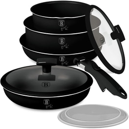 Σετ Μαγειρικά Σκεύη BERLINGER BH-8257 9 τμχ Μαύρο