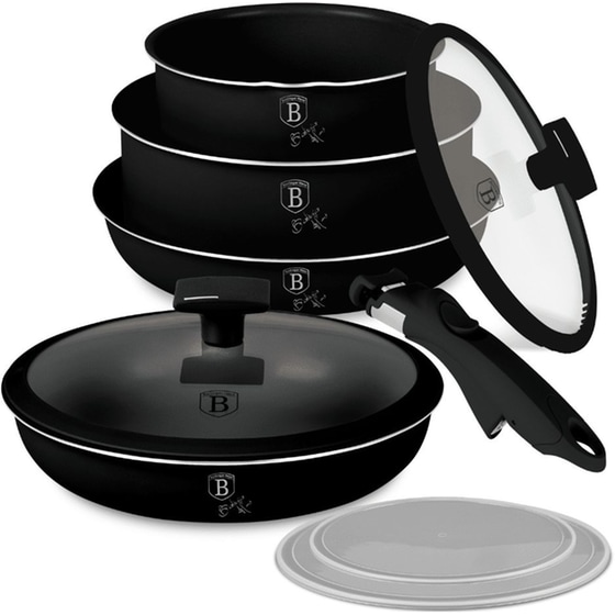 Σετ Μαγειρικά Σκεύη BERLINGER BH-8257 9 τμχ Μαύρο image 0