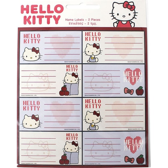 Αυτοκόλλητες Ετικέτες Max Gim Hello Kitty (2 Φύλλα - 16 Τεμάχια) image 0