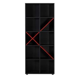 Βιβλιοθήκη Spitishop από MDF 75x30x188cm - Ανθρακί