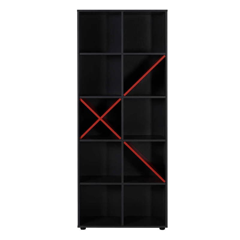 SPITISHOP Βιβλιοθήκη Spitishop από MDF 75x30x188cm - Ανθρακί