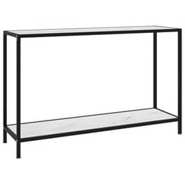 Κονσόλα Vidaxl από Ψημένο Γυαλί 120x35x75 cm - Λευκή